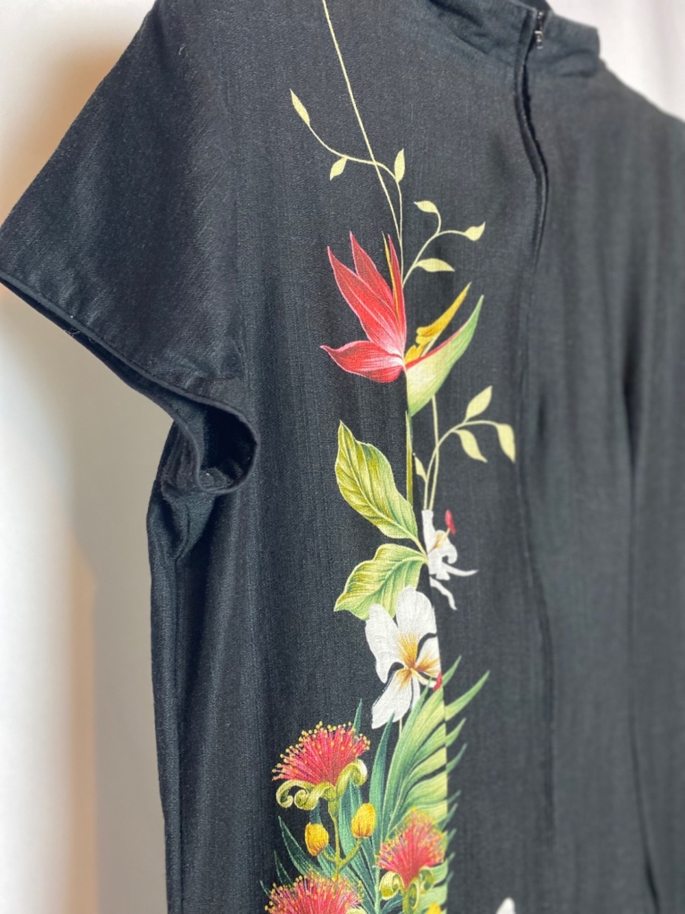 Vintage Young Hawaii by Iolani Tropical Print Maxi Dress with Side Slits XL - Picture 10 of 13